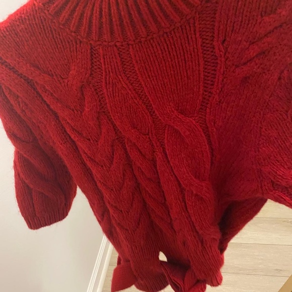 Brand new red Zara belted sweater medium - Picture 8 of 8